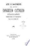 ⿦ Congresso cattolico italiano tenutosi in ⿦ dal ⿦