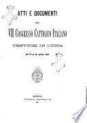 ⿦ Congresso cattolico italiano tenutosi in ⿦ dal ⿦