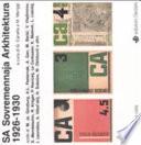 SA, Sovremennaja arkhitektura 1926-1930