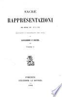 Sacre rappresentazioni dei secoli 14., 15. e 16