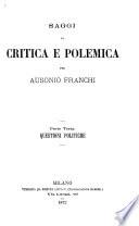 Saggi di critica e polemica