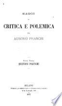 Saggi di critica e polemica
