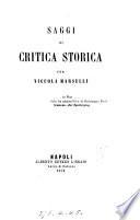 Saggi di critica storica