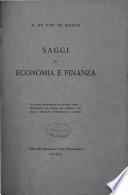 Saggi di economia e finanza