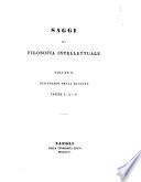 Saggi di filosofia intellettuale [David Winspeare]