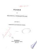 Saggi di filosofia intellettuale [David Winspeare]