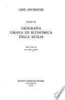 Saggi di geografia umana ed economica della Sicilia