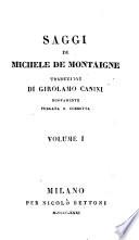 Saggi di Michele de Montaigne