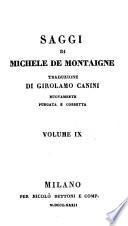 Saggi di Michele de Montaigne