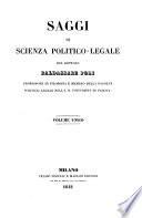 Saggi di scienza politico-legale