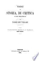 Saggi di storia, di critica e di politica