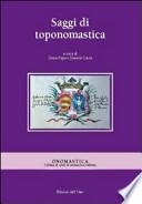 Saggi di toponomastica