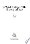 Saggi e memorie di storia dell'arte