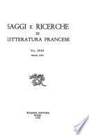 Saggi e ricerche di letteratura francese