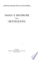 Saggi e ricerche sul Settecento