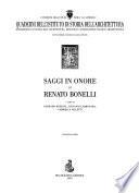 Saggi in onore di Renato Bonelli