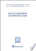Saggi in ricordo di Aristide Tanzi