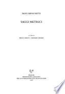 Saggi metrici
