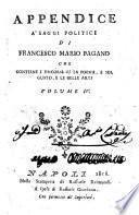 Saggi politici de' principii, progressi, e decadenza delle società di Francesco Mario Pagano. Volume 1. [-4.]