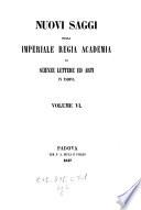 Saggi scientifici e letterari dell'Accademia di scienze, lettere ed arti di Padova