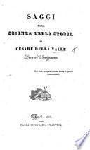 Saggi sulla Scienza della Storia