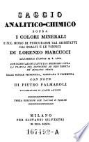 Saggio analitico-chimico sopra i colori minerali