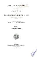 Saggio circa la ragione logica di tutte le cose
