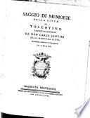 Saggio de memorie della città di Tolentino