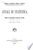 Saggio di bibliografia statistica italiana