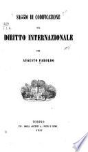 Saggio di codificazione del diritto internazionale