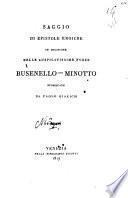 Saggio di epistole eroiche in occasione delle auspicatissime nozze Busenello-Minotto pubblicate da Paolo Giaxich