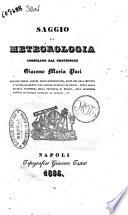 Saggio di meteorologia compilato dal professore Giacomo Maria Paci