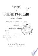 Saggio di poesie popolari inglesi e scozzesi recate in versi italiani dall'avvocato Francesco Amaretti