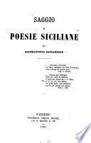Saggio di poesie Siciliane per Giambattista Santangelo
