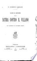 Saggio di ricerche sulla satira contro il villano
