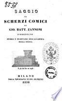 Saggio di scherzi comici di Gio. Batt. Zannoni