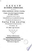 Saggio di storia americana, o sia, Storia naturale, civile, e sacra ..., 2