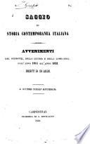 Saggio di storia contemporanea italiana