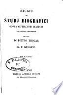 Saggio di studj biografici sopra gl'illustri italiani ad uso dei giovinetti