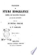 Saggio di studj biografici sopra gl'illustri italiani ad uso dei giovinetti per cura di Pietro Thouar