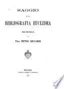 Saggio di una bibliografia euclidea