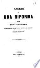 Saggio di una riforma delle umane conoscenze onde renderle chiare facili ed utili all'umanita opera di un italiano