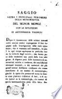 Saggio sopra i principali fenomeni della meteorologia del signor Monge con le riflessioni di Antonmaria Vassalli