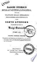 Saggio storico sulla fanteria leggiera ossia Trattato sulle operazioni della guerra alla spicciolata del conte Duhesme