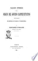 Saggio storico sulle origini del governo rappresentativo nei regni di Castiglia, di Francia e d'Inghilterra