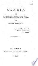 Saggio su l'arte oratoria del foro di Filippo Briganti
