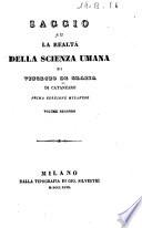 Saggio su la realta della scienza umana
