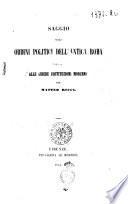 Saggio sugli ordini politici dell'antica Roma paragonati alle libere costituzioni moderne per Matteo Ricci