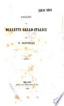 Saggio sui dialetti gallo-italici Bernardino Biondelli