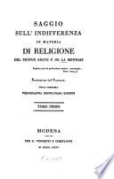 Saggio sull'indifferenza in materia di religione